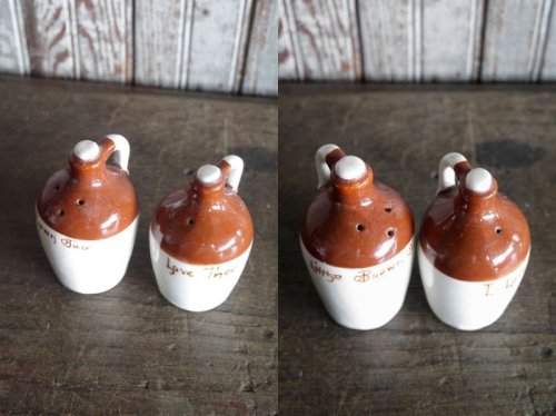 他の写真2: アンティーク　ボトルデザイン　陶器製ソルト&ペッパー