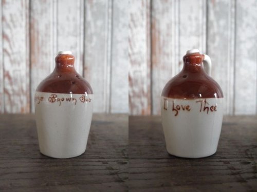 他の写真1: アンティーク　ボトルデザイン　陶器製ソルト&ペッパー