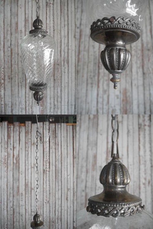 他の写真3: アンティーク　クリアガラス　吊り下げランプ