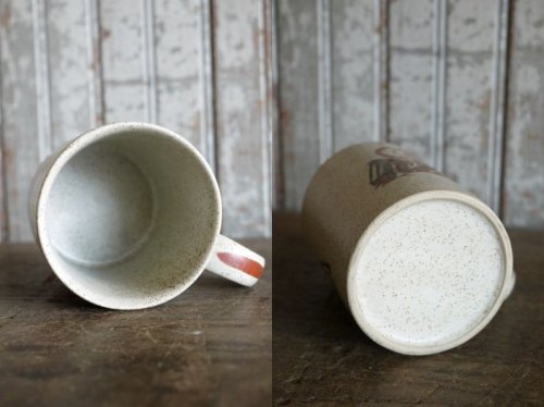 他の写真3: アンティーク　フクロウモチーフ　陶器製マグカップ （観賞用） 
