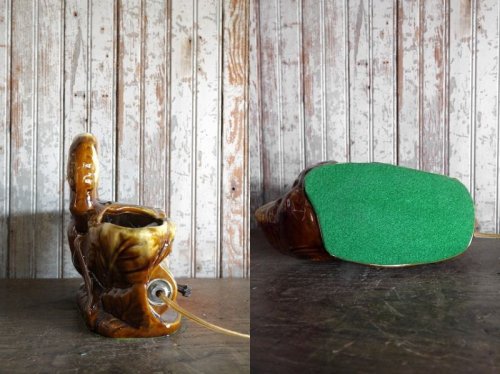 他の写真3: アンティーク　陶器製　ゴートデザインテーブルランプ
