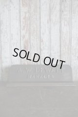 アンティーク　メタル卓上プレート