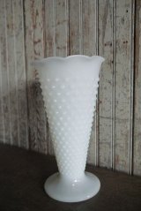 アンティーク　ミルクガラス　フラワーベース