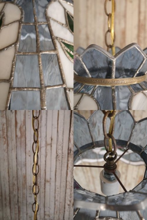 他の写真3: アンティーク　ステンドグラス　吊り下げランプ　