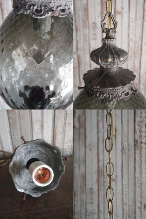 他の写真3: アンティーク　スモークガラス　吊り下げランプ