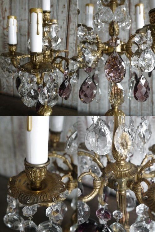 他の写真2: アンティーク　シャンデリア装飾　ブラス5灯テーブルランプ 
