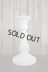 アンティーク　ミルクガラス　キャンドルスタンド