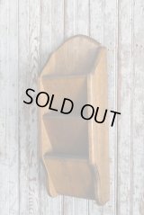 アンティーク　ウッド　3段カードラック　