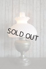 アンティーク　ミルクガラスシェード　テーブルランプ