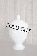 アンティーク　 Avon　ミルクガラス　キャンディポット