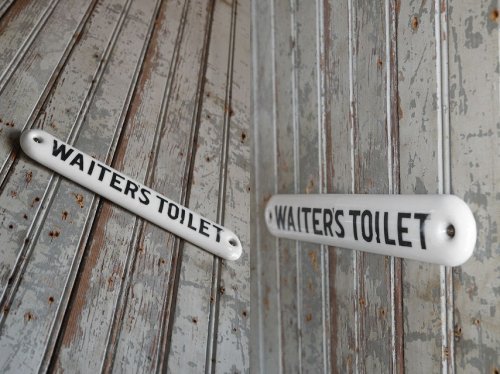 他の写真1: アンティーク　WAITER`S　TOILET　サインプレート