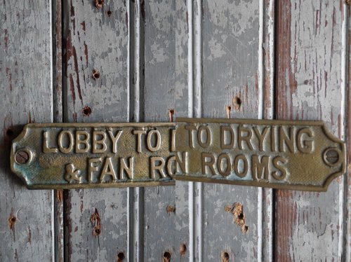 他の写真2: アンティーク　LOBBY TO DRYING&FAN ROOMS　ブラスプレート