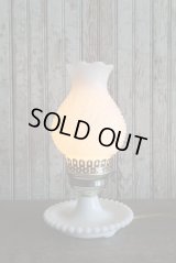 アンティーク　ミルクガラスシェード　テーブルランプ