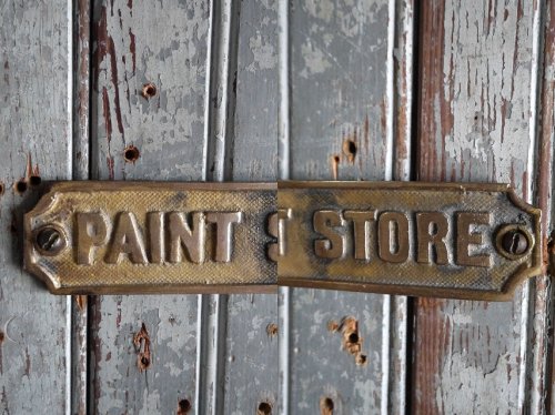 他の写真2: アンティーク　PAINT　STORE　ブラスプレート