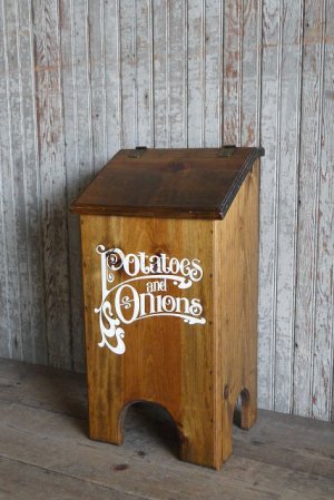 画像1: アンティーク　Ptatpes & Onions　ウッドボックス