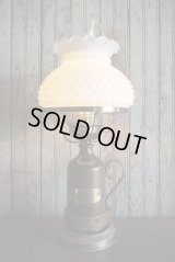 アンティーク　ミルクガラスシェード　テーブルランプ