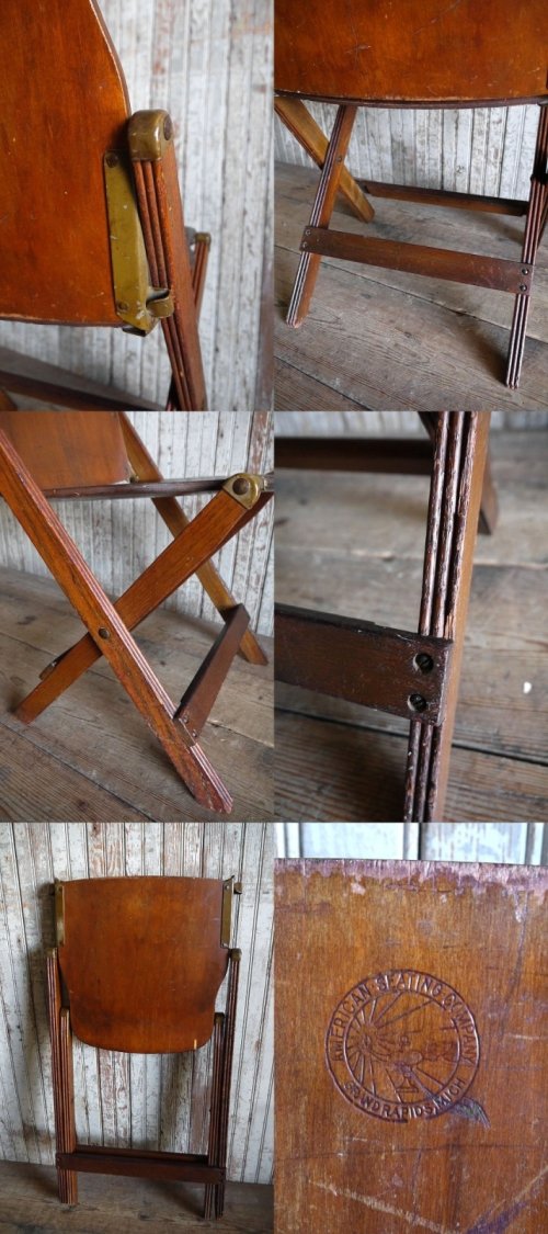 他の写真3: アンティーク　AMERICAN SEATING COMPANY　ウッドフォールディングチェア