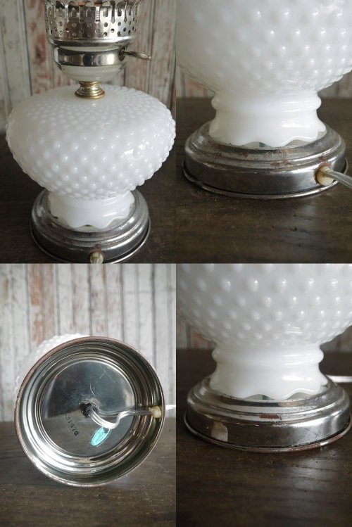 他の写真3: アンティーク　ミルクガラスシェード　テーブルランプ