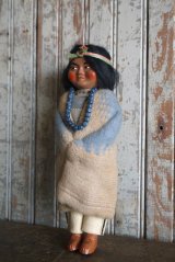 アンティーク　SKOOKUM　インディアンドール