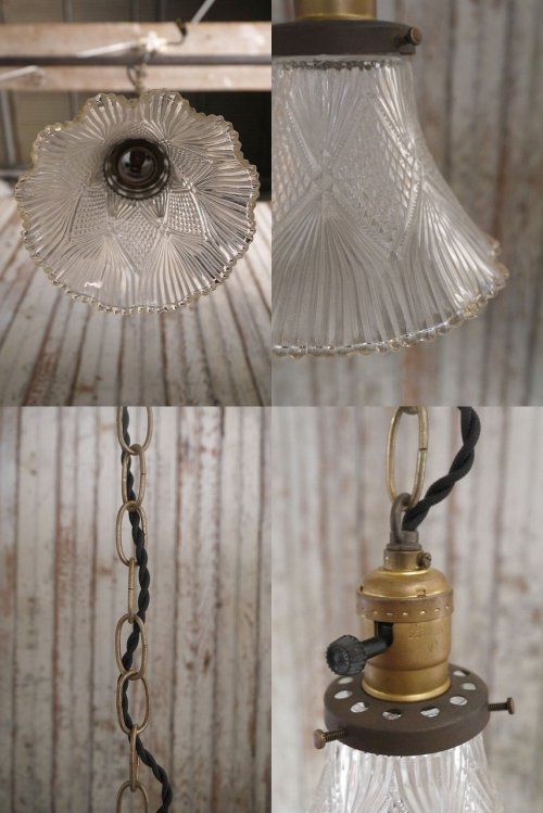 他の写真2: アンティーク　クリアガラス　吊り下げランプ 