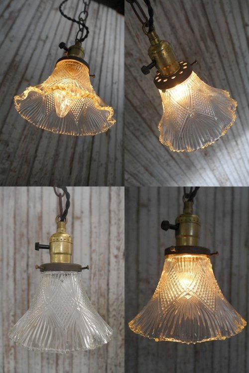 他の写真1: アンティーク　クリアガラス　吊り下げランプ 