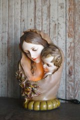 アンティーク　ITALY製　マリアモチーフ　テーブルランプ