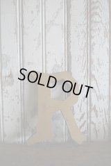 アンティーク ウッド アルファベット R