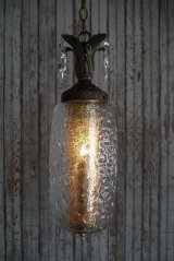 画像: アンティーク　クリアガラス　吊り下げランプ  