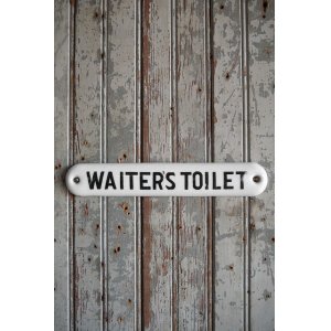 画像: アンティーク　WAITER`S　TOILET　サインプレート