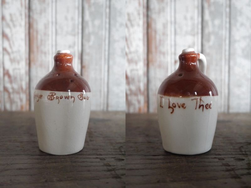 画像: アンティーク　ボトルデザイン　陶器製ソルト&ペッパー
