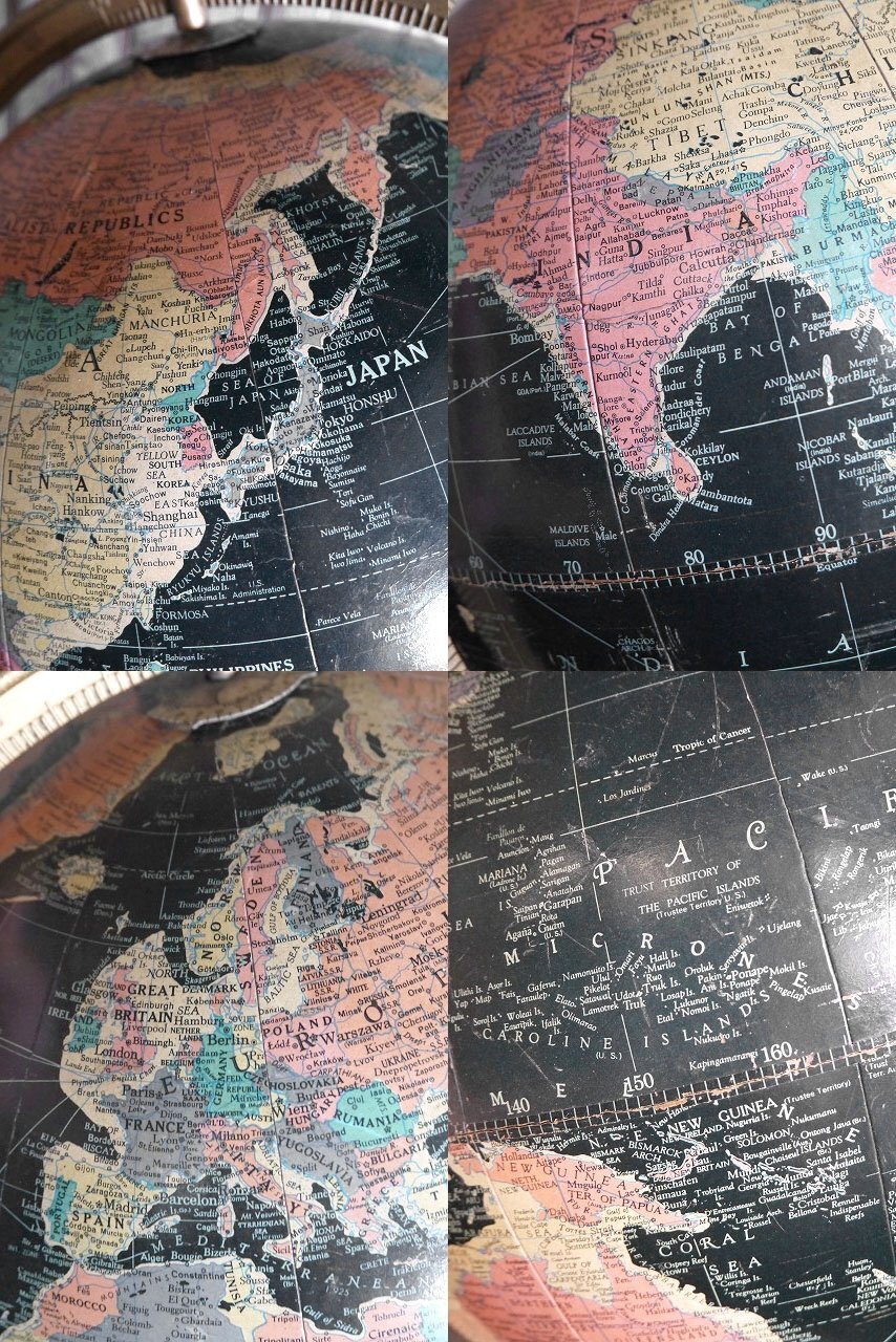 画像: アンティーク　REPLOGLE　黒地球儀