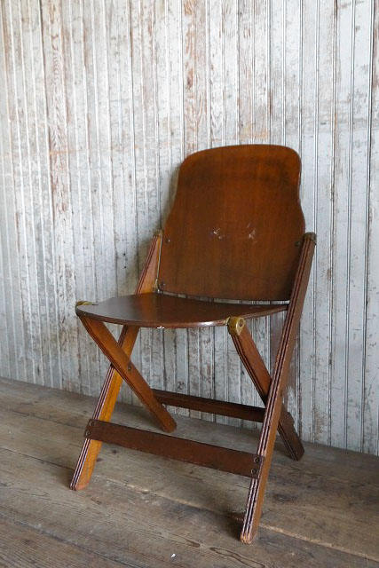 画像1: アンティーク　AMERICAN SEATING COMPANY　ウッドフォールディングチェア