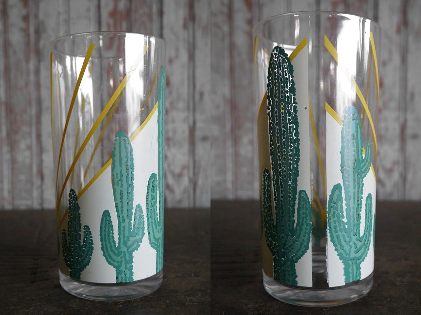 画像: ビンテージ　サボテンデザイン　カップ　（観賞用）